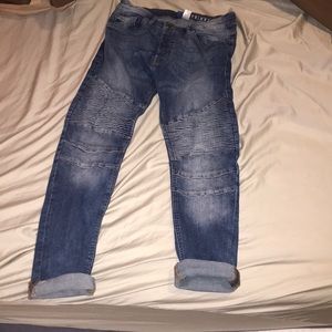 Skinny biker jeans